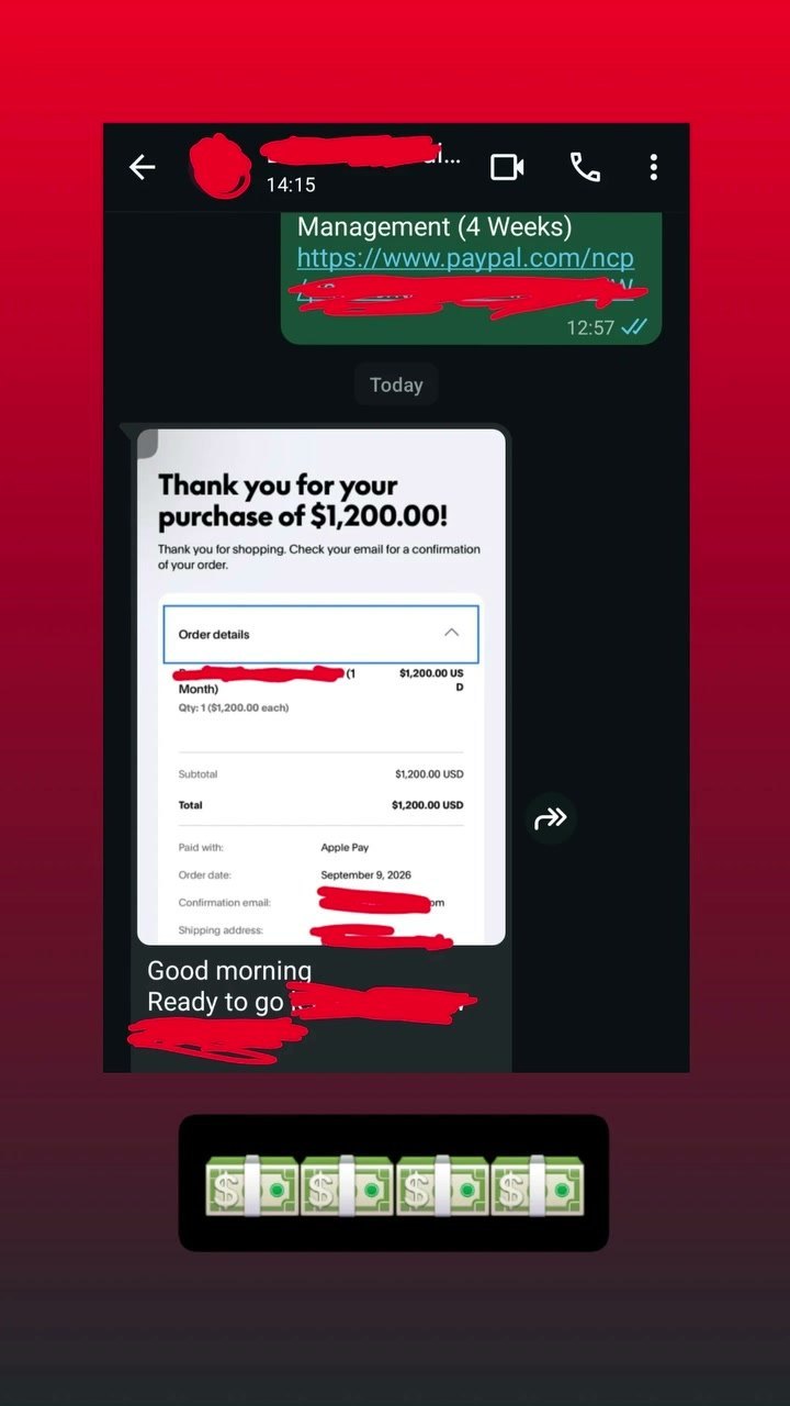 A renter paying a $1,200 invoice