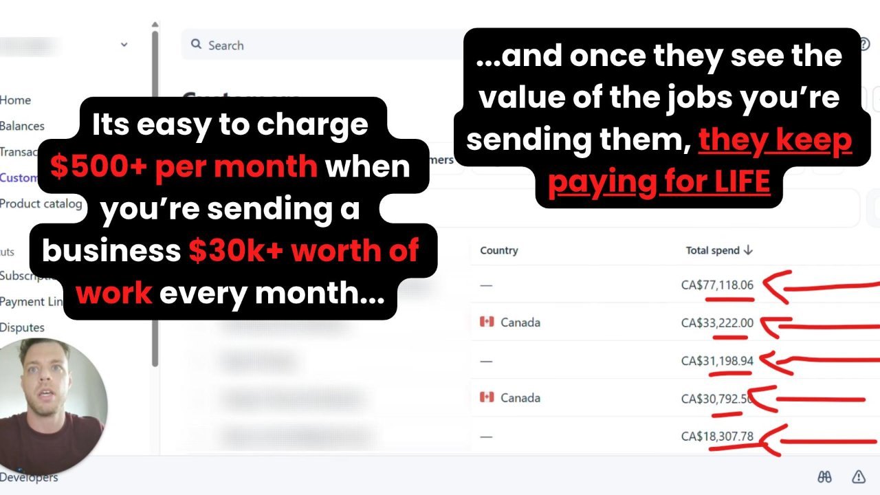 Top customers in Benny's payment processor