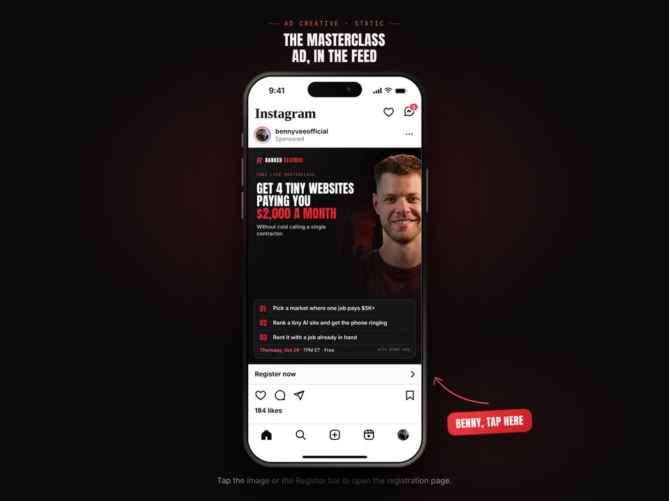 Static ad preview