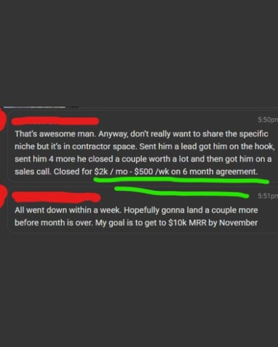 Member closed a $2,000 a month rental on a 6 month agreement